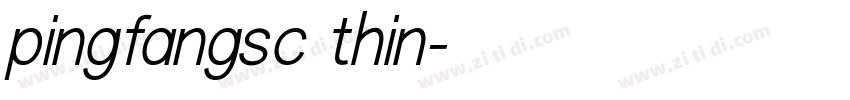pingfangsc thin字体转换